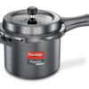 Prestige Popular Svachh Hard Anodised Outer Lid Pressure Cooker (5.0 L, Black, Deep Lid-Controls Spillage), 5 Liter